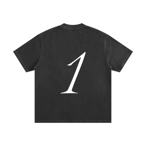 THERE'S ONLY ONE | Vintage Black Wash Heavyweight Tee