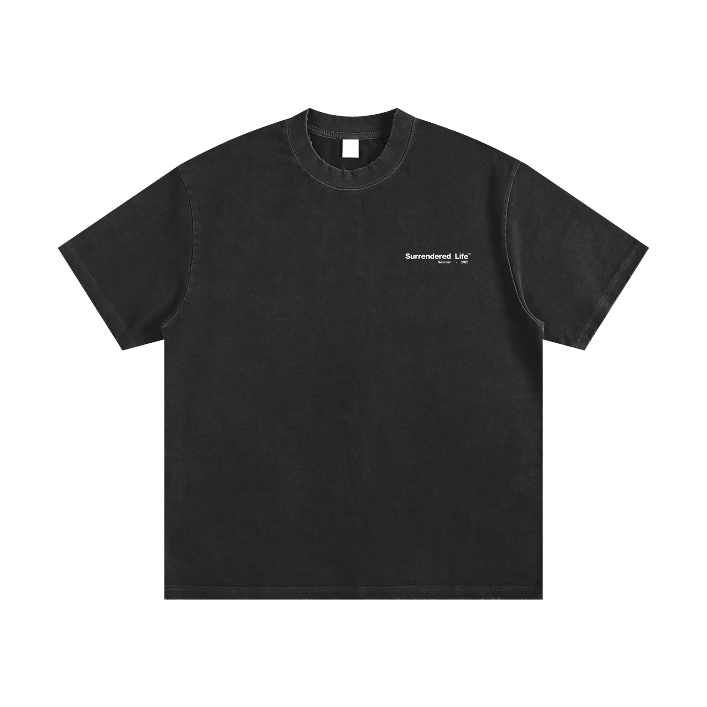 THROUGH THE GLASS | Vintage Black Wash Heavyweight Tee
