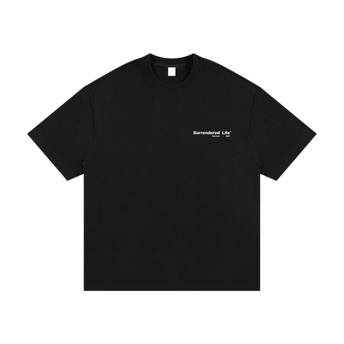 THROUGH THE GLASS | Black Heavyweight Graphic Tee