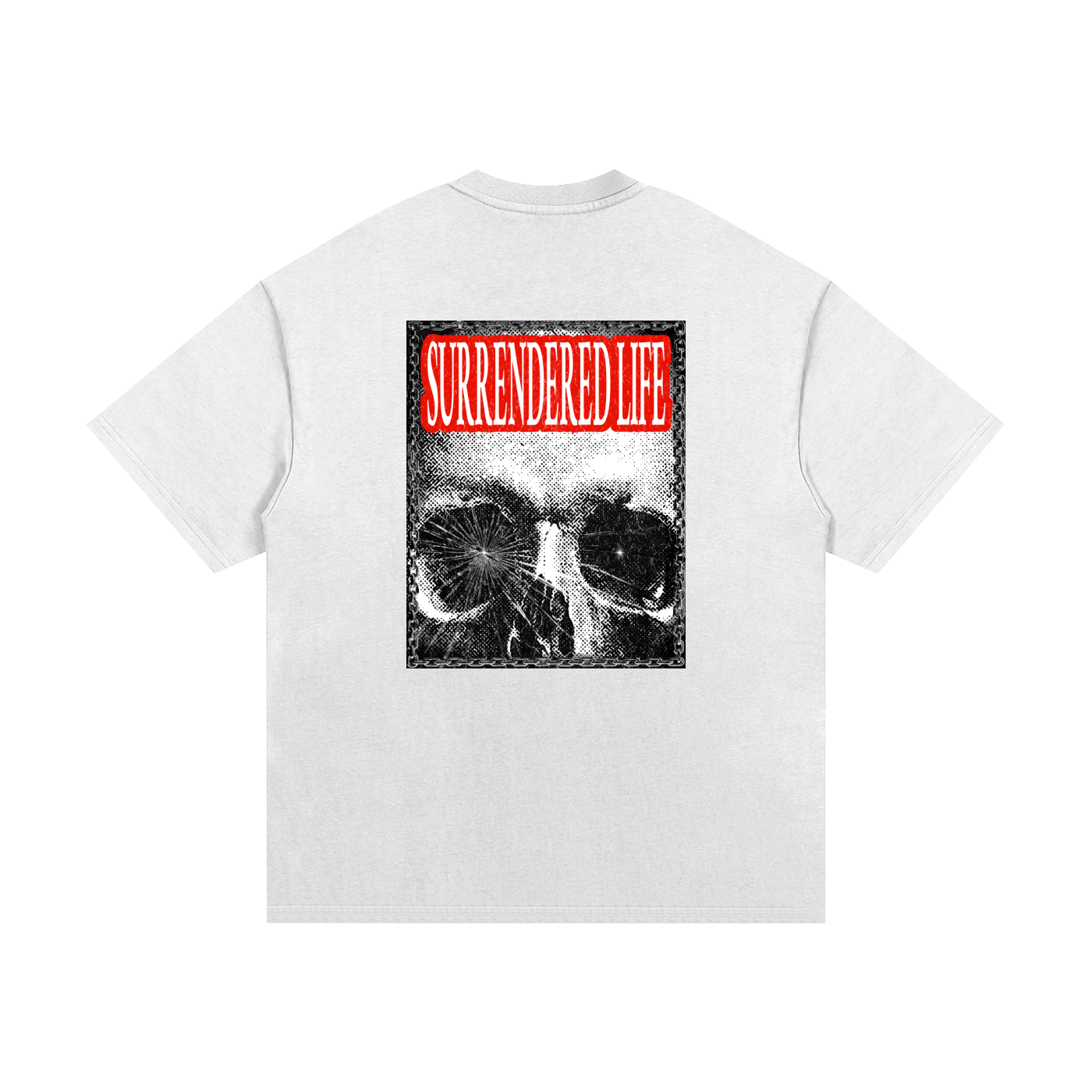 THROUGH THE GLASS | White Heavyweight Graphic Tee